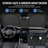 auvstar Parasol para Coche ZYD Plegable 145x83cm Plateado