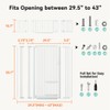71" Extra Tall Pet Gate, 29.5-43" Wide with Adjustable Cat