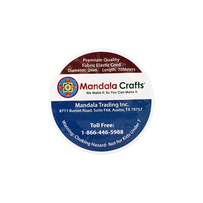 Mandala Crafts 2mm Aquamarine Elastic Cord for Jewelry Making -