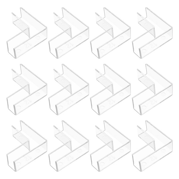 sourcing map 12Pcs Plastic Glass Connector, Suitable for 12mm Thick