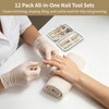 12Pack Stainless Steel Manicure Sets, 7pc Mini Travel Nail Grooming