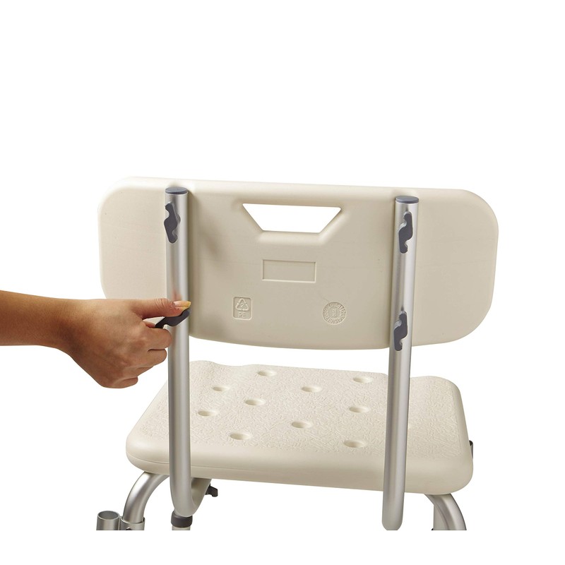 Medline Shower Chair Seat with Padded Armrests and Back, Heavy