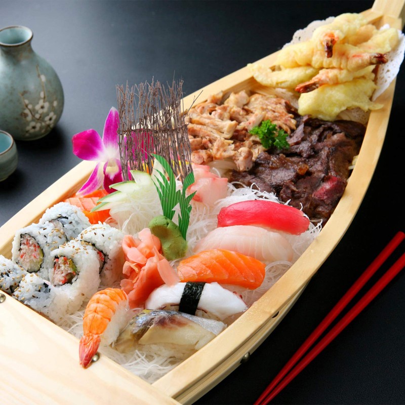 Cabilock Bamboo Fence Mat 6Pcs Mini Decorative Sushi Plate Mats