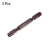 sourcing map 2pcs T40 Magnetic Double-Ended Screwdriver Bits 65mm/2.56" Length