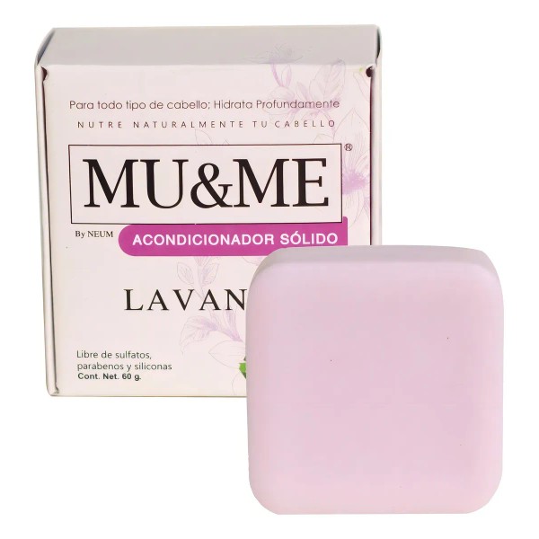 Acondicionador Solido Mu&me Lavanda 60gr
