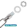 Brushed Nickel M12 Threaded Extension Rod for Pendant Light, Island