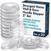 20 Pack Clear Wall Protector Door Stoppers – 2 Inch