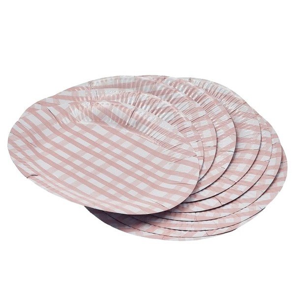 schone Summer Party Paper Plates – 10 Pack 23cm Gingham