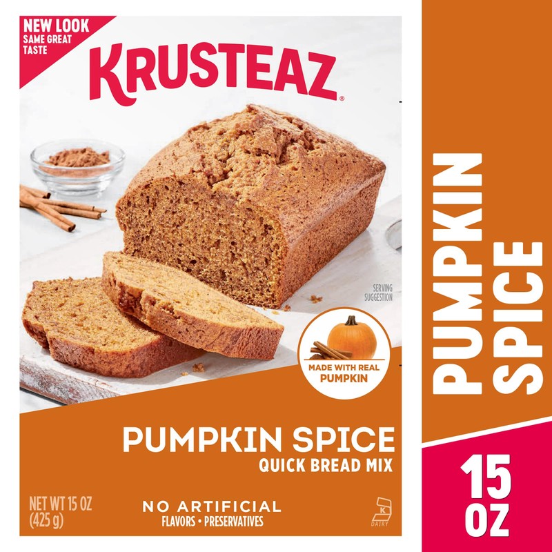 Krusteaz Baking Mix, Pumpkin Spice Quick Bread Mix, Made with
