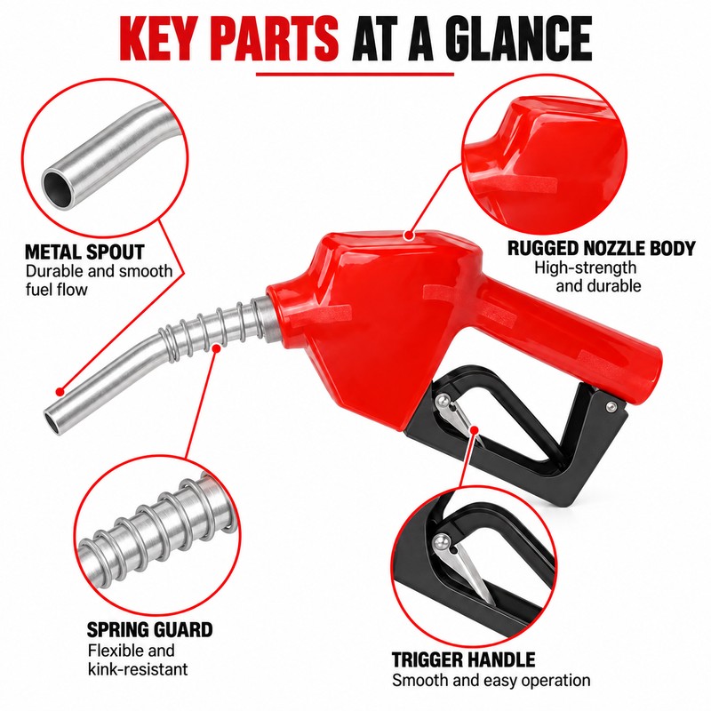 Automatic Fuel Nozzle for Diesel Refueling – Shutoff Dispensing Gun