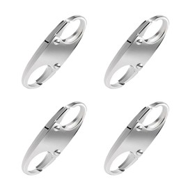 Small Carabiner Clips, Mini Carabiner, Premium Carabiner Clip, Carabiner, Zipper Pull Replacement, Zipper Lock, Small Carabiner, Upgraded SmallCarabiner, ZipperClips Anti Theft (4P White)