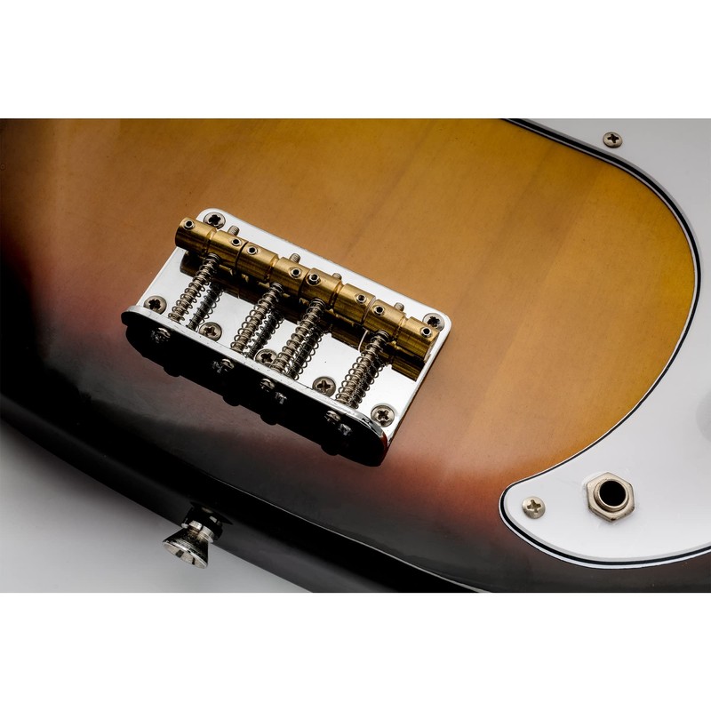 Musiclily Pro 19mm Brass Bass Bridge Saddle Set for 4