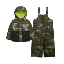 Carter's Infant Baby Boys Heavyweight 2-Piece Skisuit Snowsuit, Olive Camo, 18 Months