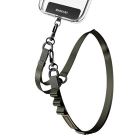 MAGEASY 2-In-1 Cell Phone Lanyard - Universal Crossbody Phone Strap & Phone Wrist Strap with Built-in Keychain, Phone Tether Tab | Anti Drop & Anti Theft for Daily & Outdoor Activities
