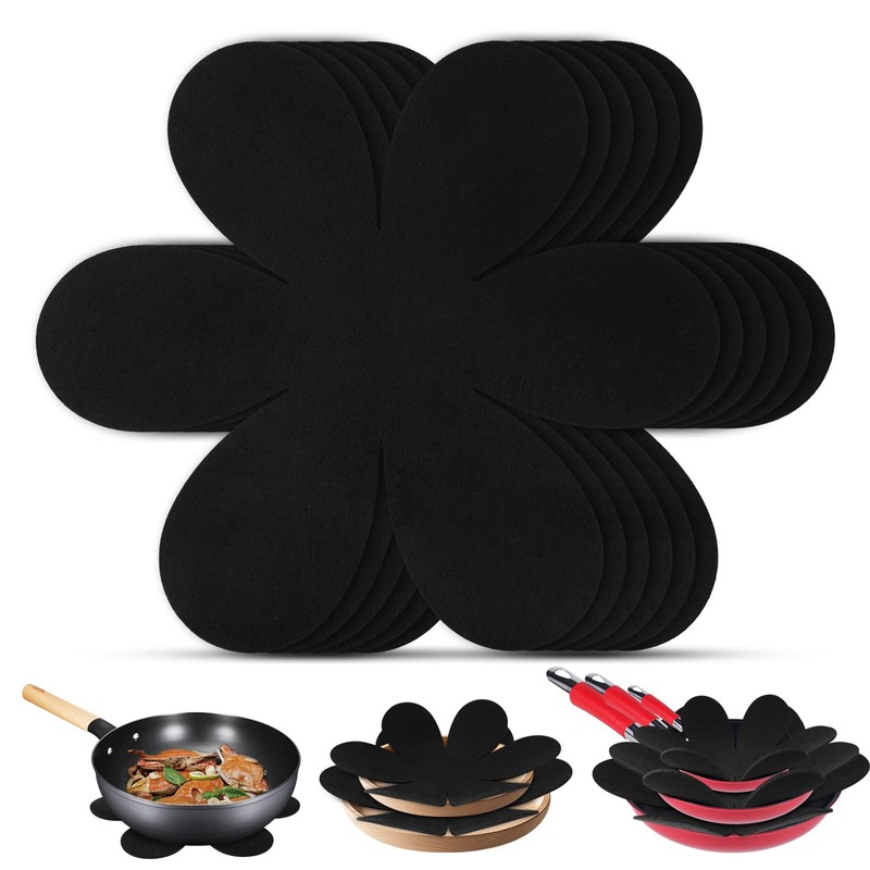 Flintronic Pot Pan Protectors, 6PCS Pan Protectors for Stacking, 32CM