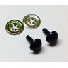 celloexpress 12mm Solid Black Safety Eyes with Metal Backs for