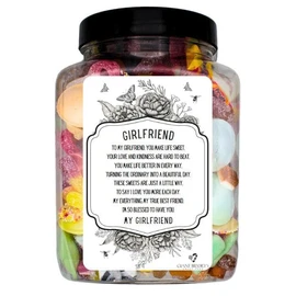 Girlfriend's Sweet Jar Blue Raspberry Bon Bons