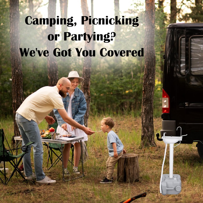 Portable Sink Outdoor Camping Sink Battery Operated Electric Hand Washing