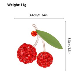 Diamond Brooch Cute Fruit Rhinestone - Brooches Lapel Pins Stylish Badges Crystal Pin Women Elegant Jewellery Gifts for Ladies Women Men Boys Girls UC2832