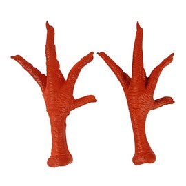 LOGOFUN 2Pcs Artificial Chicken Feet Realistic Fake Food Props Simulated Food Chicken Feet Models for DIY Hotel Plate Decorative Shooting Supplies
