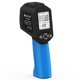 H HOLDPEAK Infrared Thermometer, IR Digital Laser Temperature Meter -50 to 1580 °C, Non-Contact Industrial Laser Thermometer Gun with Flash Light (Not for People)