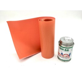 Repair My Moonwalk Bounce House Patch Kit 6" x 5' Vinyl & 4oz Vinyl Glue For Commercial Inflatables - Orange