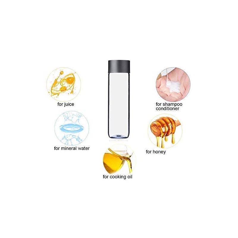 6-Pack Bulk Empty Plastic Juice Or Water Bottles with Caps