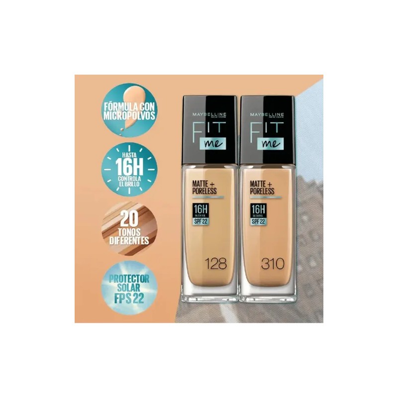 Base De Maquillaje Maybelline Fit Me Matte 30ml