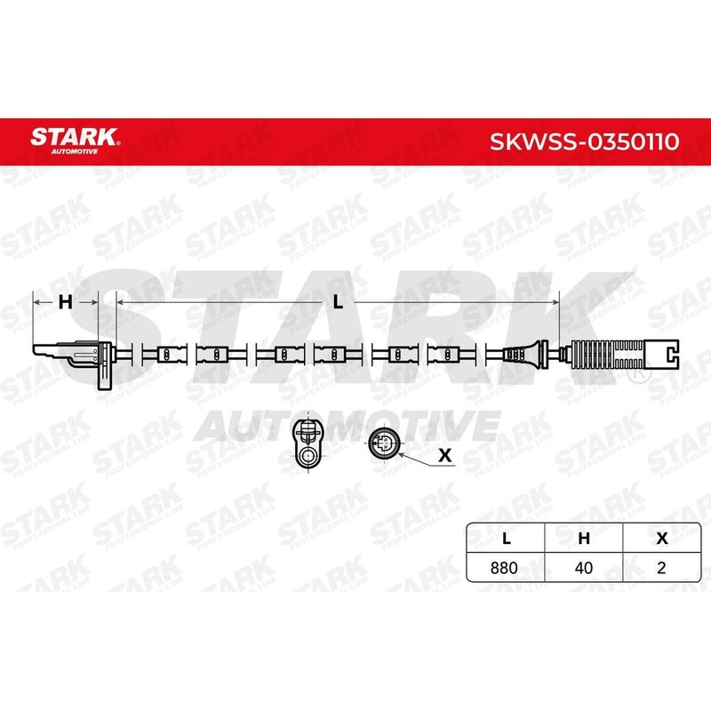 STARK SKWSS-0350110 Wheel Speed Sensor Wheel Speed Sensor Wheel Speed