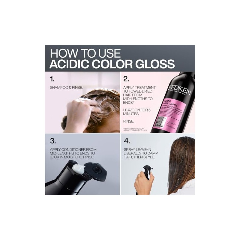 Redken DUO Acidic Color Gloss Sulphate-Free Shampoo 300ml and Acidic
