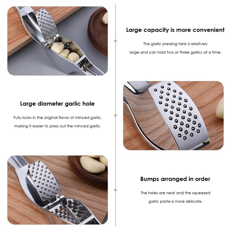 2 Pieces Garlic Press, Stainless Steel Press, Hand Press, Kitchen