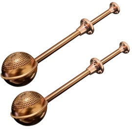 JETKONG Baker's Dusting Wand for Sugar, Flour and Spices, Stainless Steel Powdered Sugar Shaker Duster Sifter, Set of 2 (Brown)