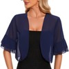 Atxnn Women's Bolero Shrug Summer Chiffon Cropped Cardigan Tops UK