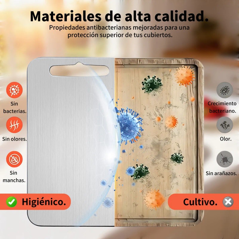 3pzs tabla Para Picar Acero Inoxidable Para Picar Alimentos titanium
