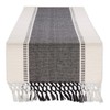 DII Dobby Stripe Woven Table Runner, 13x108, Black
