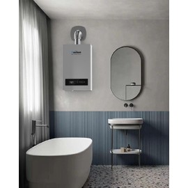 PAZLAM Stainless Steel Vent Wall Thimble for 2.36"–3.15" Gas Water Heater Exhaust Pipe, Retractable Length from 4.7" to 9.1", with Heat Resistant Gasket, 1mm 304 Steel, Laser Welded, Anti-Corrosion