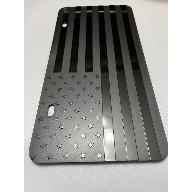 Embossed Black American Flag License Plate Frame Premium Quality Thick