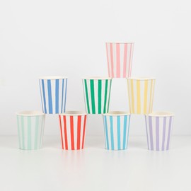 Meri Meri Mixed Stripe Cups (Pack of 8)