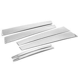 Stainless Steel Chrome Polished Stick-On Side Door Pillar Post Trim Set Compatible with 2007-2017 LS460