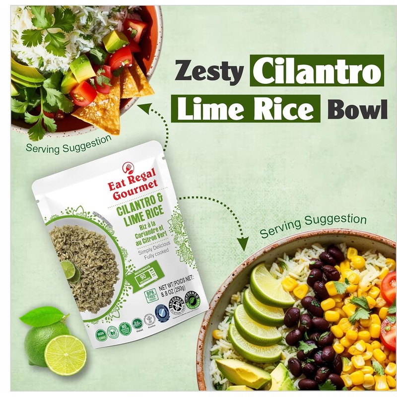 Eat Regal Cilantro & Lime Rice, 8.8 oz (Pack of