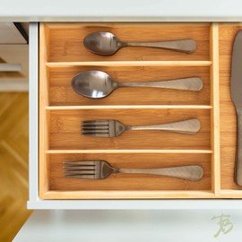 Totally Bamboo Flatware and Utensil Drawer Organizer