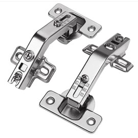 2 Pack 1 Pairs 135° Lazy Susan Hinge, Full Overlay Concealed for Corner Kitchen Cabinet Replacement Hardware, Cupboard Folded, Folden Door
