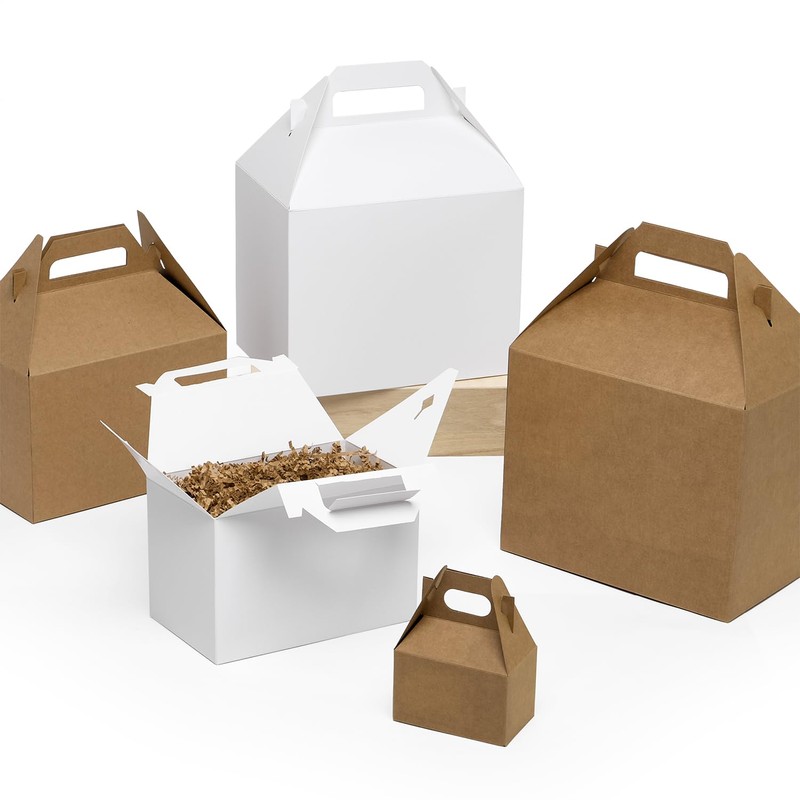 Paper Mart Mini Kraft Gable Boxes 4 X 2-1/2 X