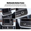 Multimedia Control Knob Cover Trims Carbon Fiber Style Replacement for