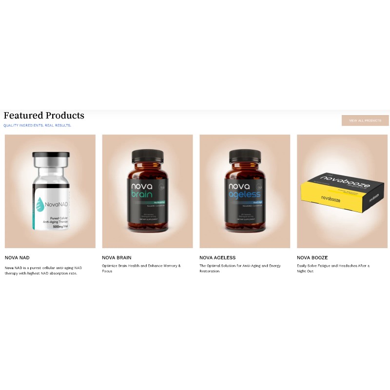 Vitamins Nova Ageless NAD+ Concentrate for Aging Issues, 60 Capsules/Bottl