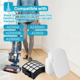 AZ3002 Filters Replacement for shark Stratos Powered Lift-Away Upright Vacuum with DuoClean PowerFins HairPro AZ3000 AZ3000C AZ3000W AZ3002 AZ3002C, Replace Parts XHFAZ3000 & XFFKAZ3000