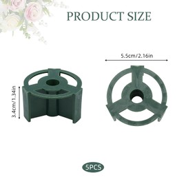 NICENEEDED 5 PCS Cemetery Grave Vase Inserts, Reusable Flower Holder Bracket with 4 Hole Cylindrical Insert, Plastic Cemetery Flower Holder for Grave Vase Decorations, Keeping Bouquets in Place