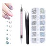 Universo en Linea Kit Decoración De Uñas Piedras Pinzas Y
