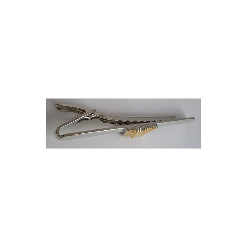 Accordion Tie Pin Accordion Approx. 7 cm Long Shiny Bicolour