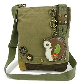 Chala Patch Crossbody Messenger Handbag - Olive (HedgeHog)